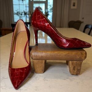 Calvin Klein Red Patent Leather Heels
